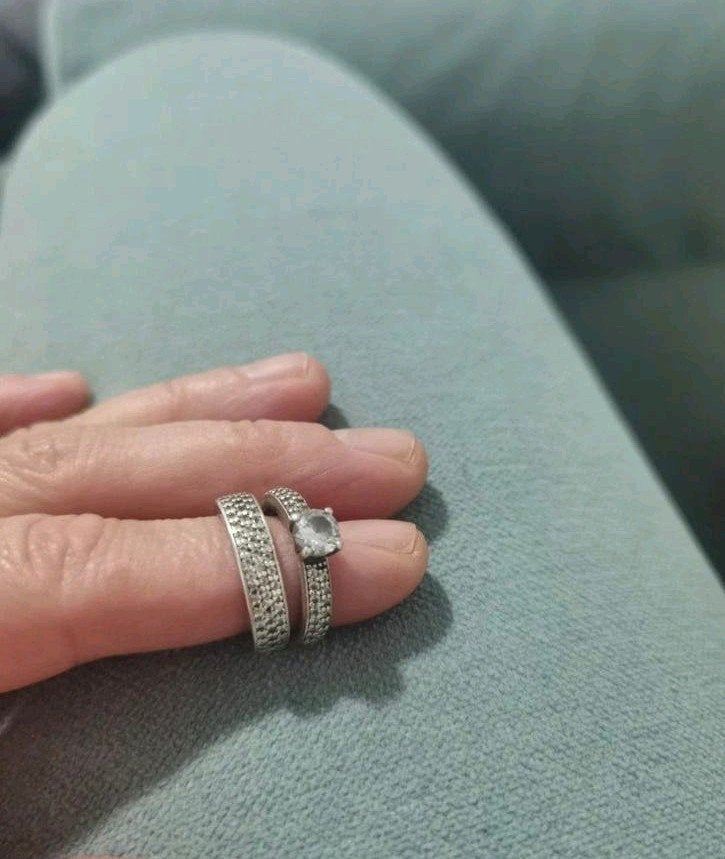 Originele Ti Sento Ringenset 925 Zilver – Maat 52 – Strass, Ophalen of Verzenden, Dame, Zilver, Kleiner dan 17