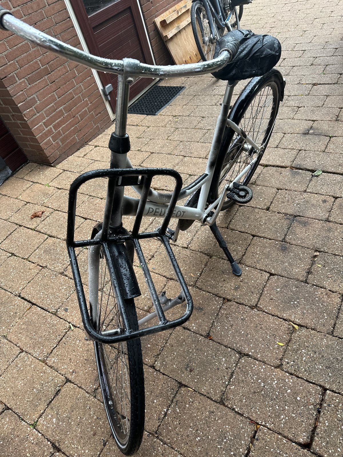 Peugeot Stadsfiets met Voordrager - Gebruikt, Fietsen en Brommers, Fietsen | Dames | Damesfietsen, Overige merken, Velgrem, Ophalen of Verzenden