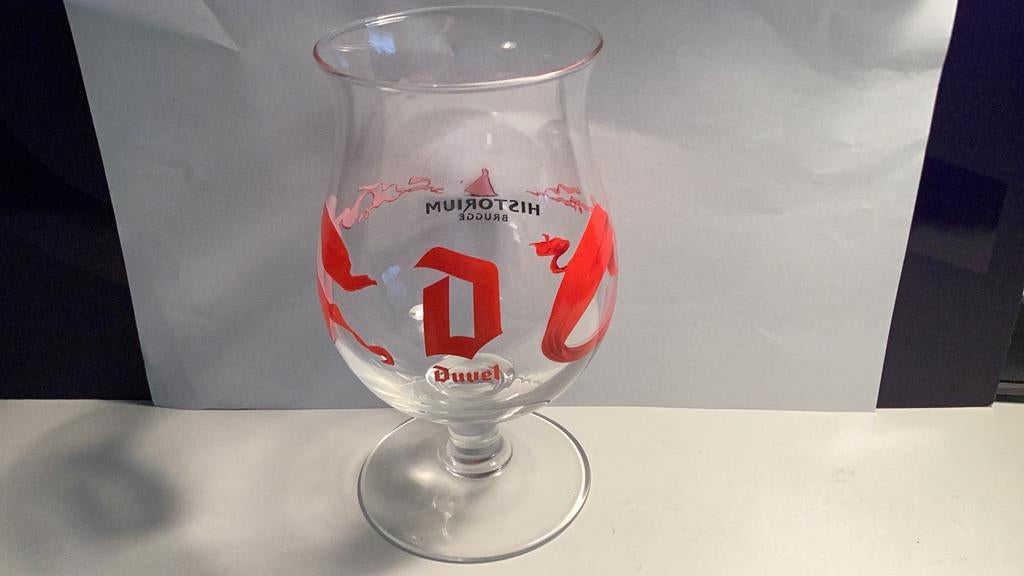 Duvel Bierglas Historium Brugge, Ophalen of Verzenden, Zo goed als nieuw, Glas of Glazen, Duvel