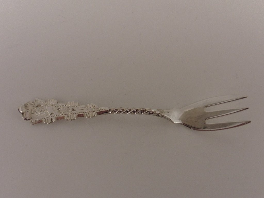 6 zilveren vorkjes Hanekam                              Z112, Ophalen of Verzenden, Zilver