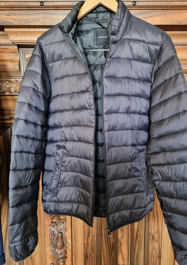 Portonova - lichte heren zomerjas, M, Maat 48/50 (M), Portonova, Zwart, Nieuw