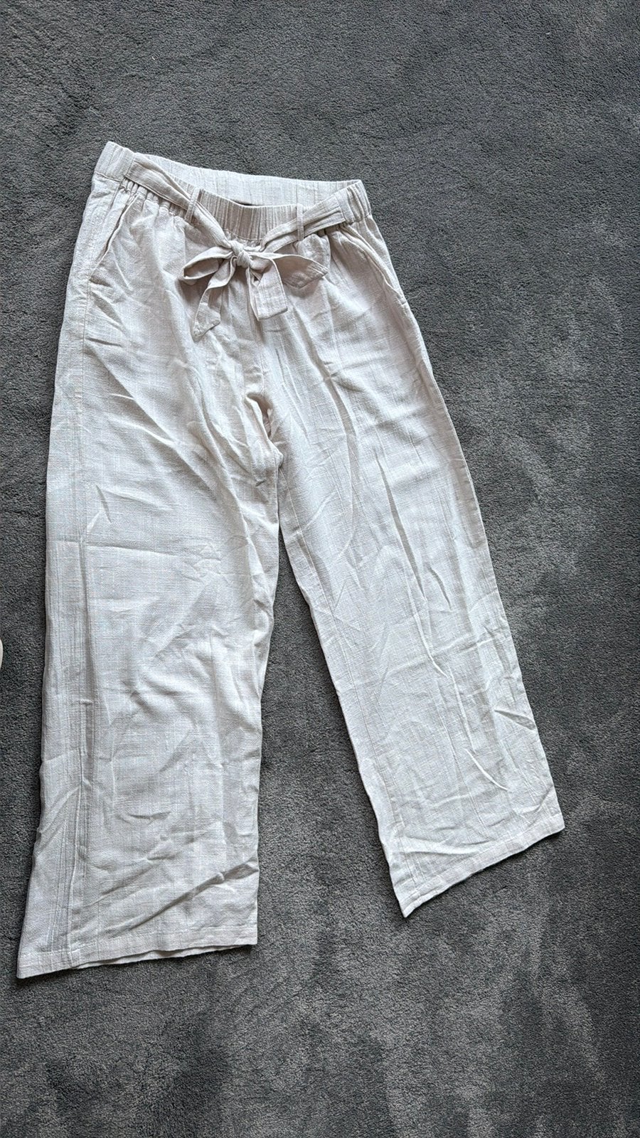 Broek beige linnen meisje Only mt 158 GRATIS, Ophalen of Verzenden, Zo goed als nieuw, Meisje, Broek