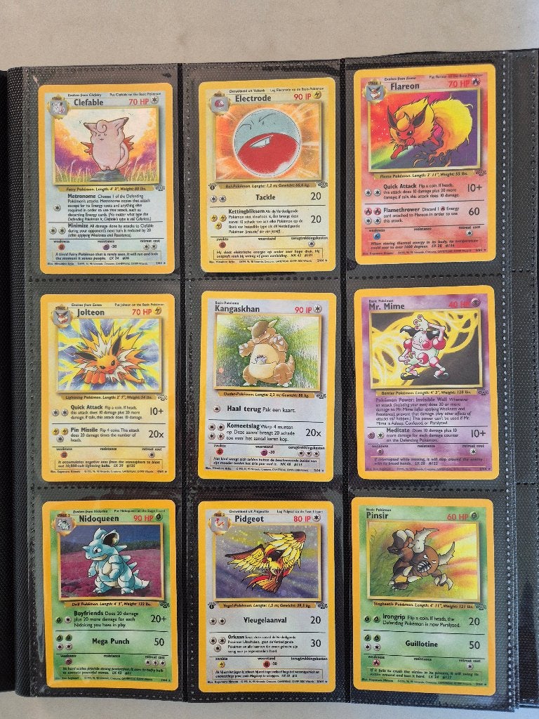Pokémon kaarten Jungle Set compleet, Ophalen of Verzenden, Zo goed als nieuw, Meerdere kaarten, Foil