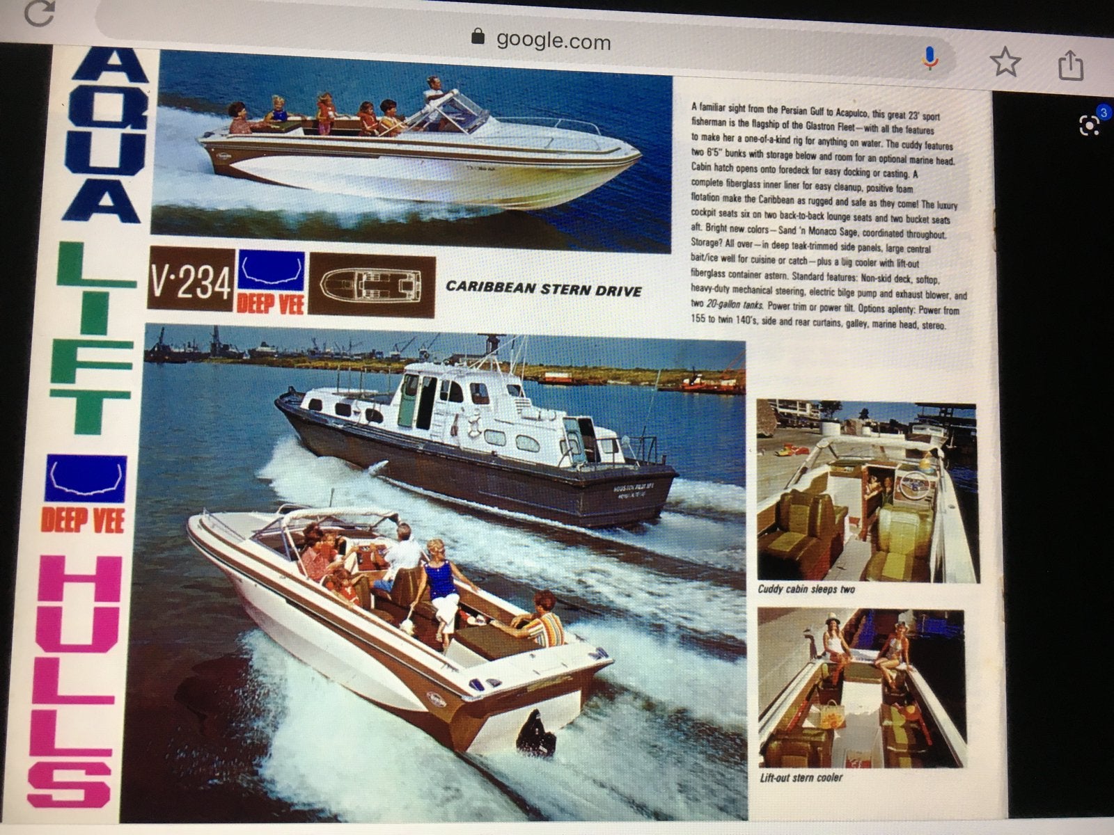 Glastron V234 cruiser, Watersport en Boten, Ophalen, 10 m, Gebruikt, Binnenboordmotor