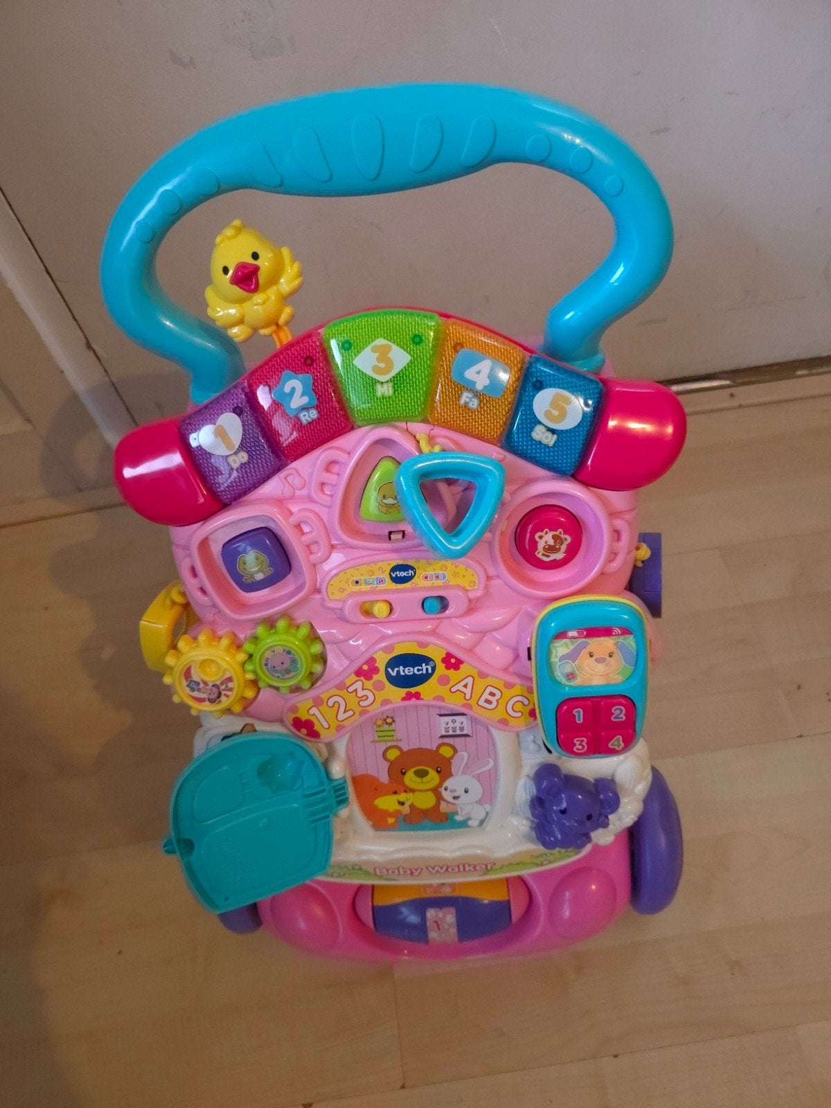 VTech Baby Walker - Roze loopwagen met activiteitenpaneel, Ophalen of Verzenden, Gebruikt, Overige typen, Met licht