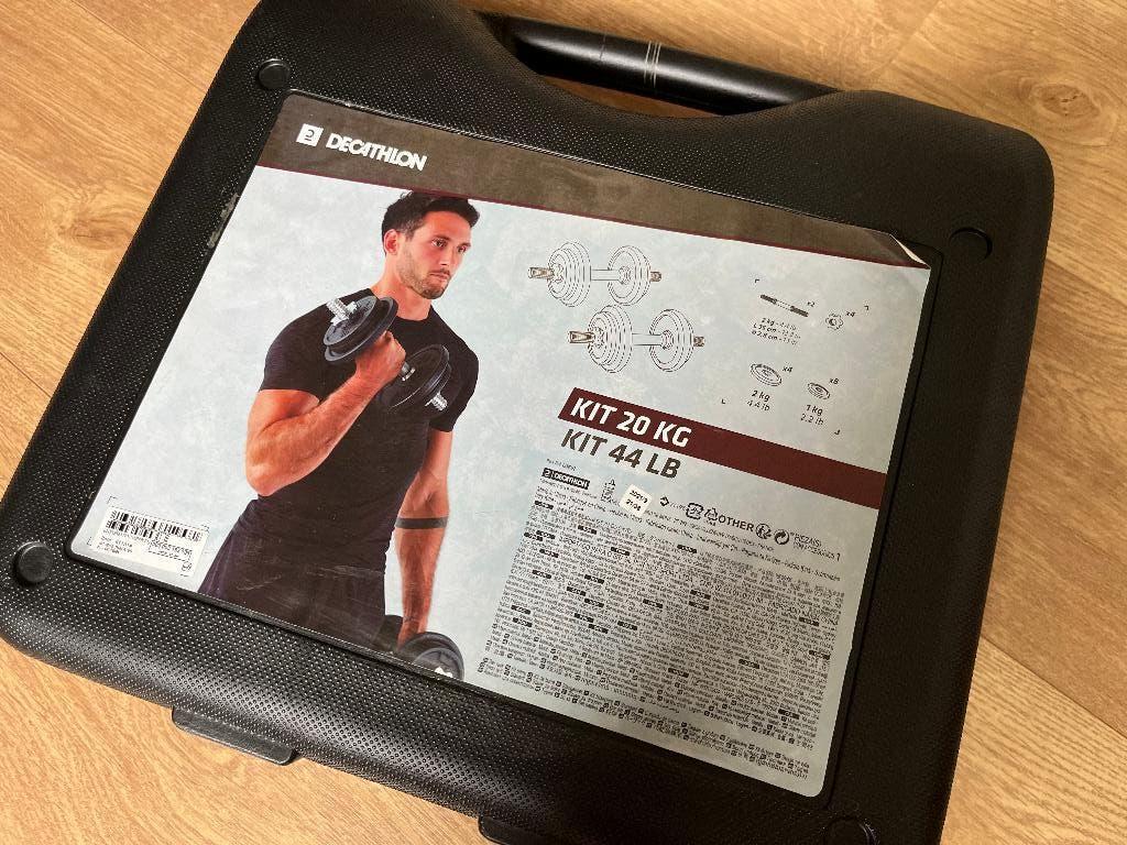 Halterset, Sport en Fitness, Fitnessmaterialen, Ophalen, Zo goed als nieuw, Rug, Halterset