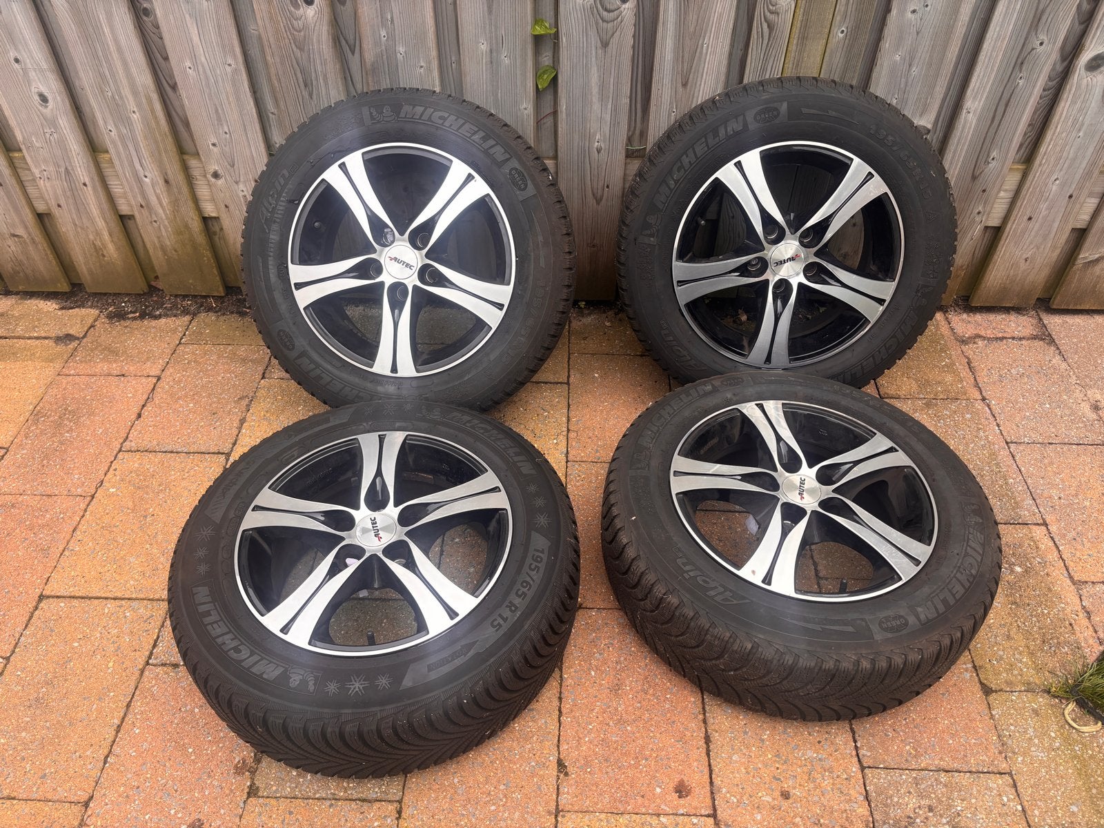 Michelin All-Season banden op Autec velgen - 15 inch, Auto-onderdelen, Ophalen, Gebruikt, 15 inch, Banden en Velgen