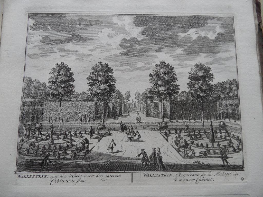 69 Loenen aan de Vecht Huis Wallenstein Kopergravure 1719, Ophalen of Verzenden