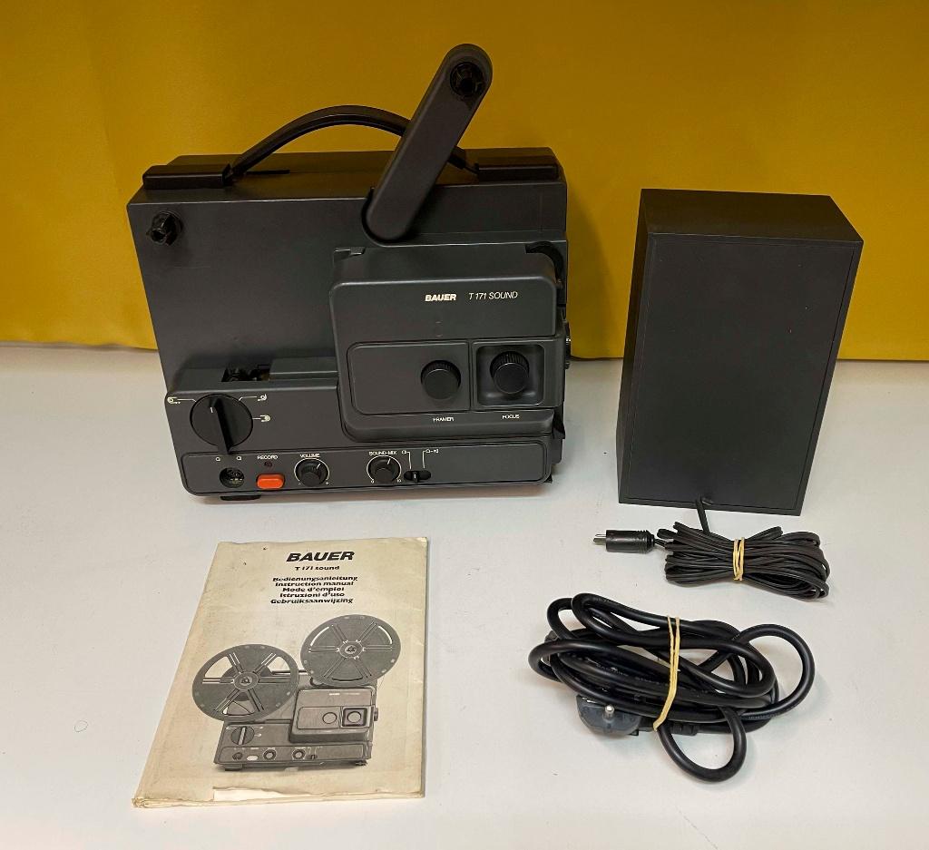 BAUER T171 STEREO SOUND Super 8 MOVIE PROJECTOR met speaker, N, N, Ophalen of Verzenden, N