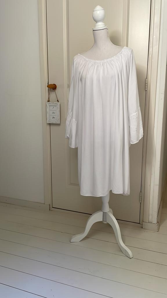 Jurk XL / 100 % Cotton / Wit, Kleding | Dames, Jurken, Wit, Maat 46/48 (XL) of groter, Ophalen of Verzenden, Zo goed als nieuw