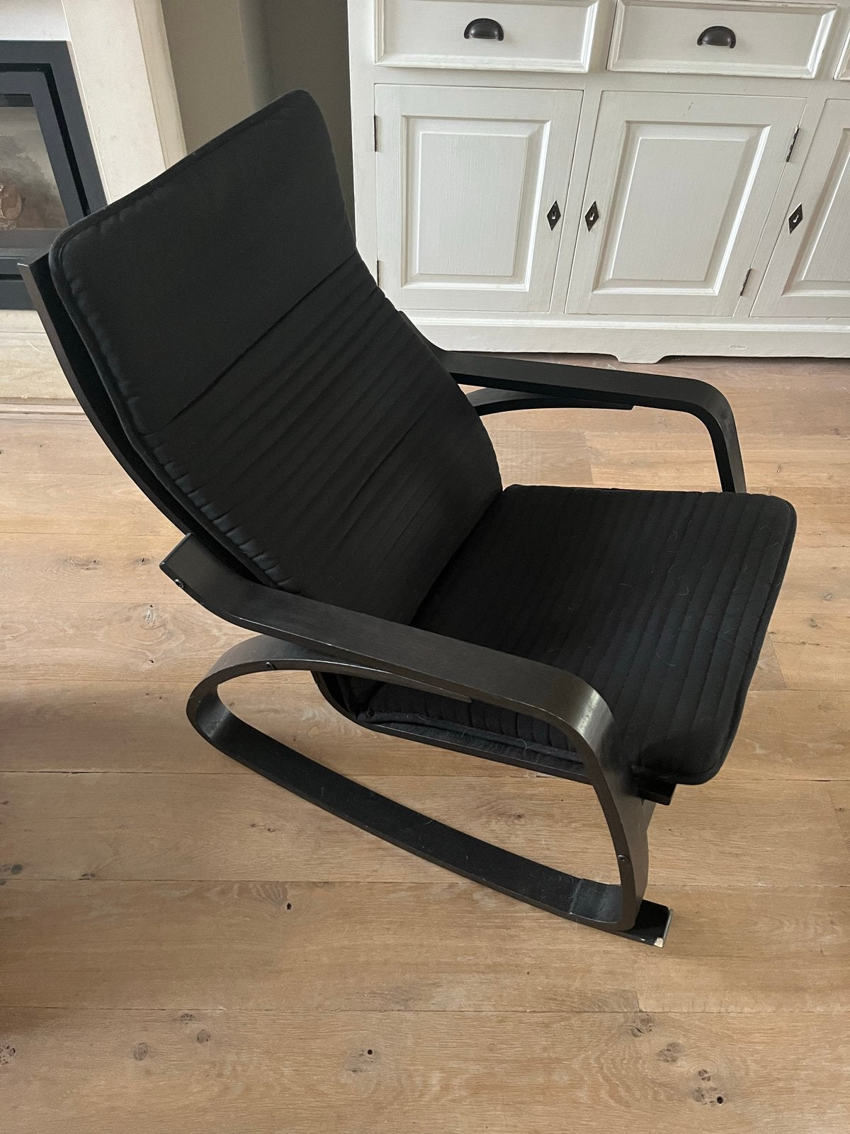 Gratis ! IKEA Poäng schommelstoel, zwart, Ophalen, Gebruikt, Zwart, Eén