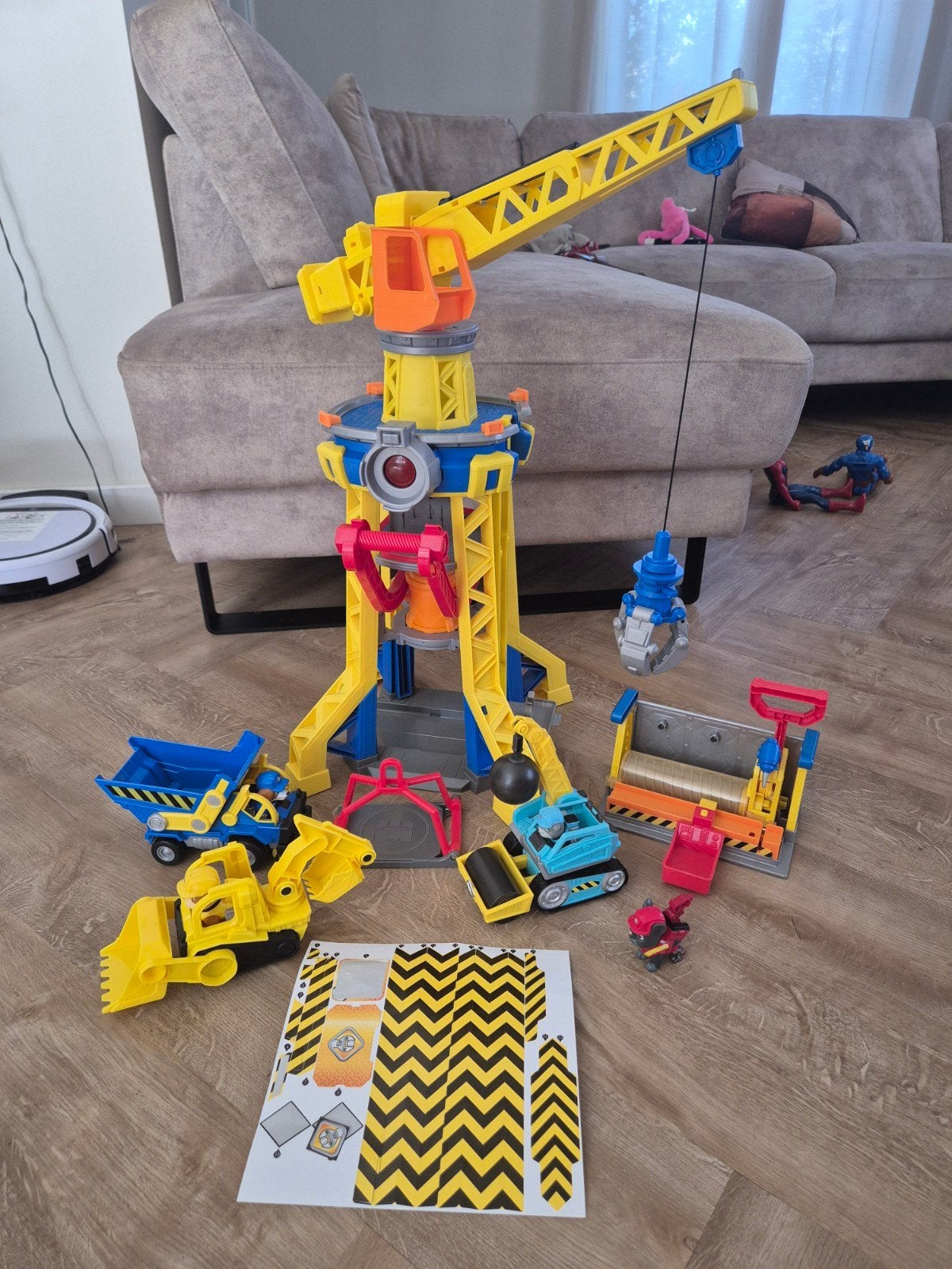 Rubble and Crew kraan met voertuigen, Ophalen of Verzenden, Zo goed als nieuw