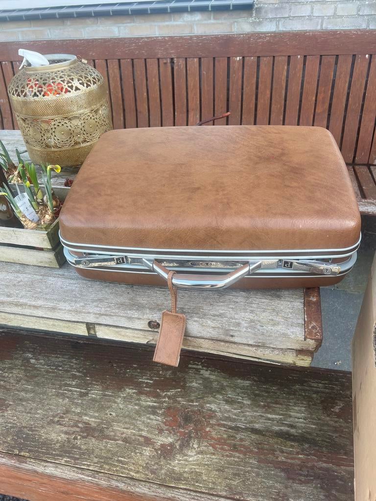 Vintage Samsonite koffer - Zo goed als nieuw met sleutels, 30 cm of meer, Bruin, Ophalen of Verzenden, Zo goed als nieuw