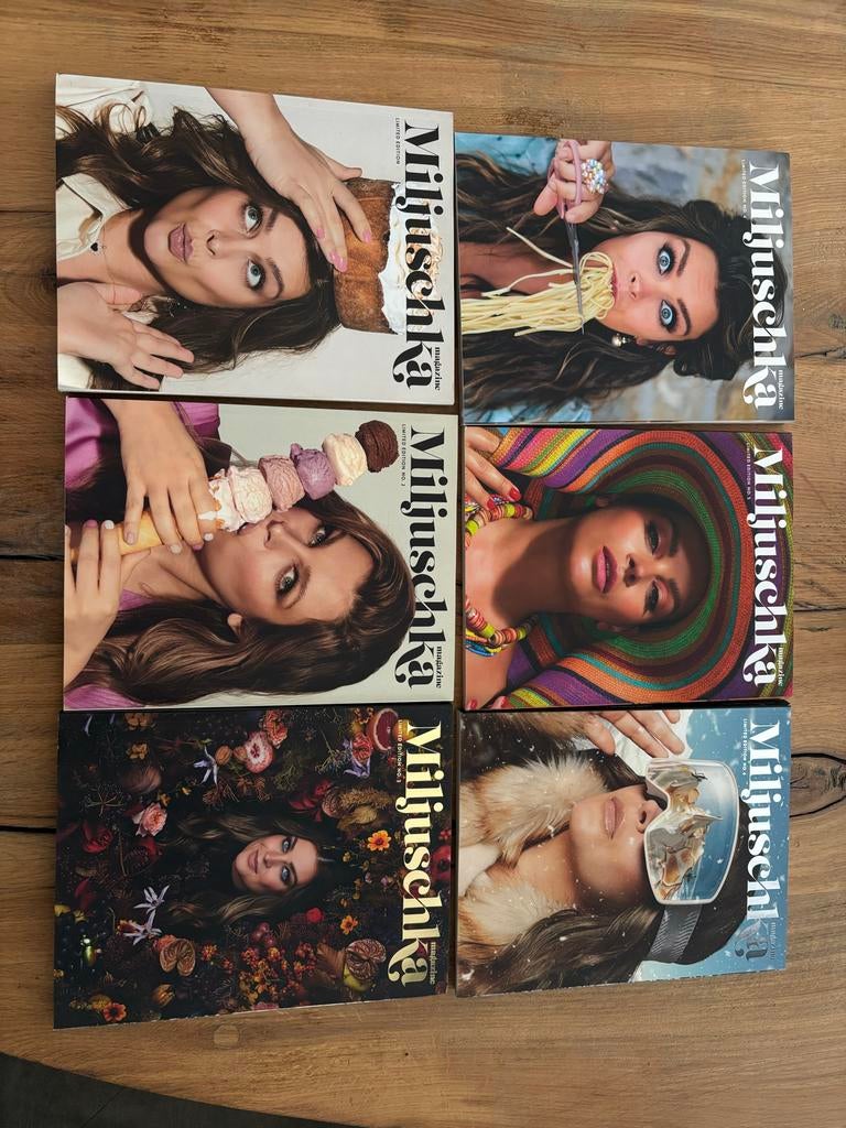 Miljuschka Magazine Limited Edition 1 t/m 6, Ophalen of Verzenden, Zo goed als nieuw, Glossy