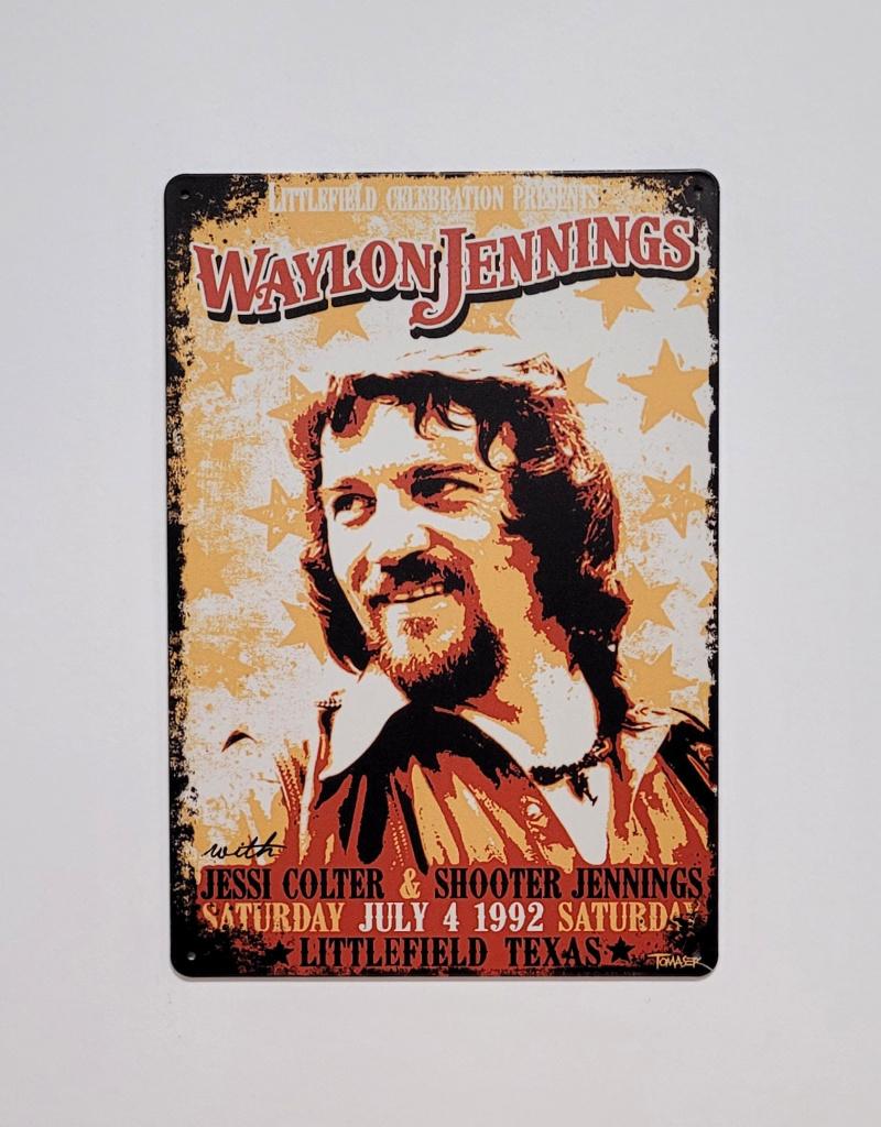 Waylon Jennings reclamebord van metaal wandbord decoratie, Verzamelen, Info@deconoord.nl, Deco Noord, Nieuw, Ophalen of Verzenden