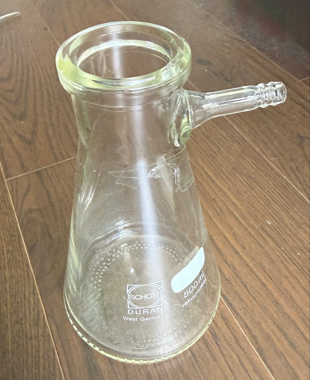 Laboratorium Glaswerk afzuigerlenmyer 500 ml, Ophalen of Verzenden