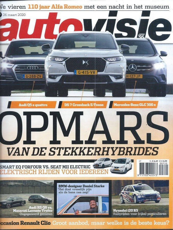 Autovisie 7 2020 : Audi Q5 / Q8 - DS7 - Mercedes GLC / CL500, Ophalen of Verzenden, Gelezen, Algemeen