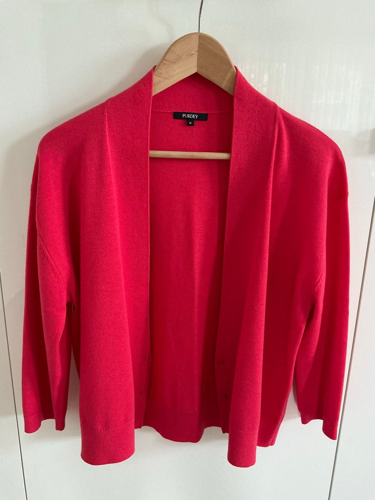Purdey Vest Cerise Rood - Maat M, 3/4 mouw, Kleding | Dames, Truien en Vesten, Zo goed als nieuw, Maat 38/40 (M), Rood, Ophalen of Verzenden