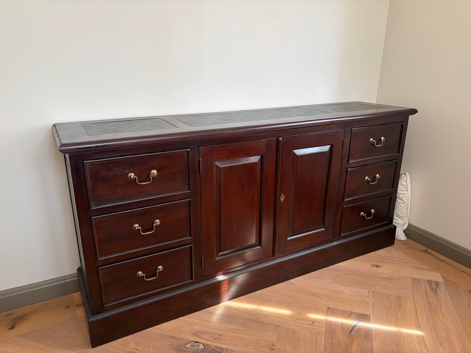 Klassiek dressoir met lades en deuren, Ophalen, Gebruikt, 200 cm of meer, Met lade(s)