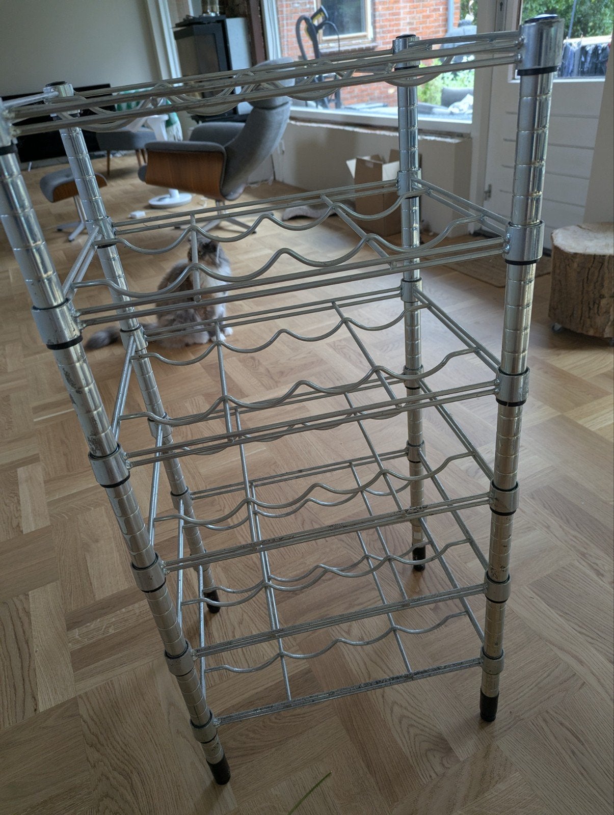 Wijnrek Omar Ikea 6 stuks metaal, Huis en Inrichting, Woonaccessoires | Wijnrekken, Ophalen, Gebruikt, 15 tot 25 flessen, Metaal