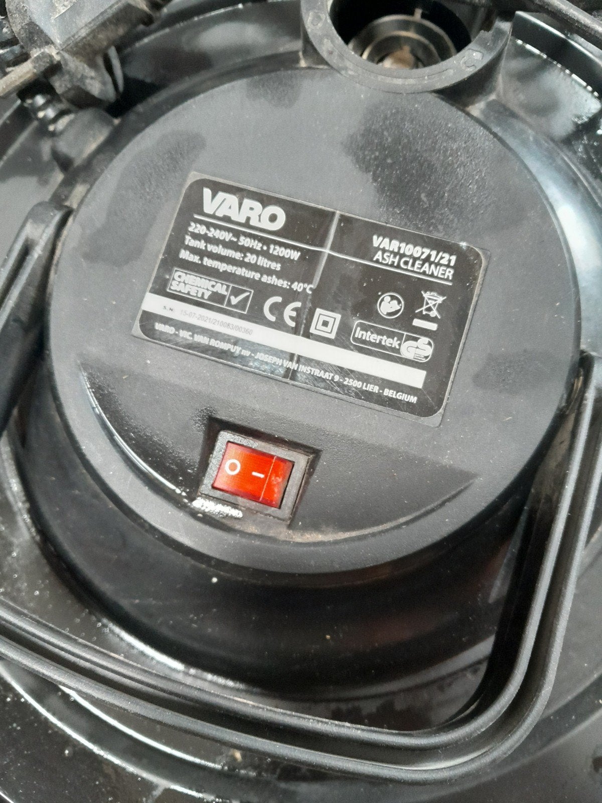Varo VAR10071/21 Aszuiger 1200W - 20L Tank, Witgoed en Apparatuur, Stofzuigers, Ophalen, Overige merken, Gebruikt, Industriële stofzuiger