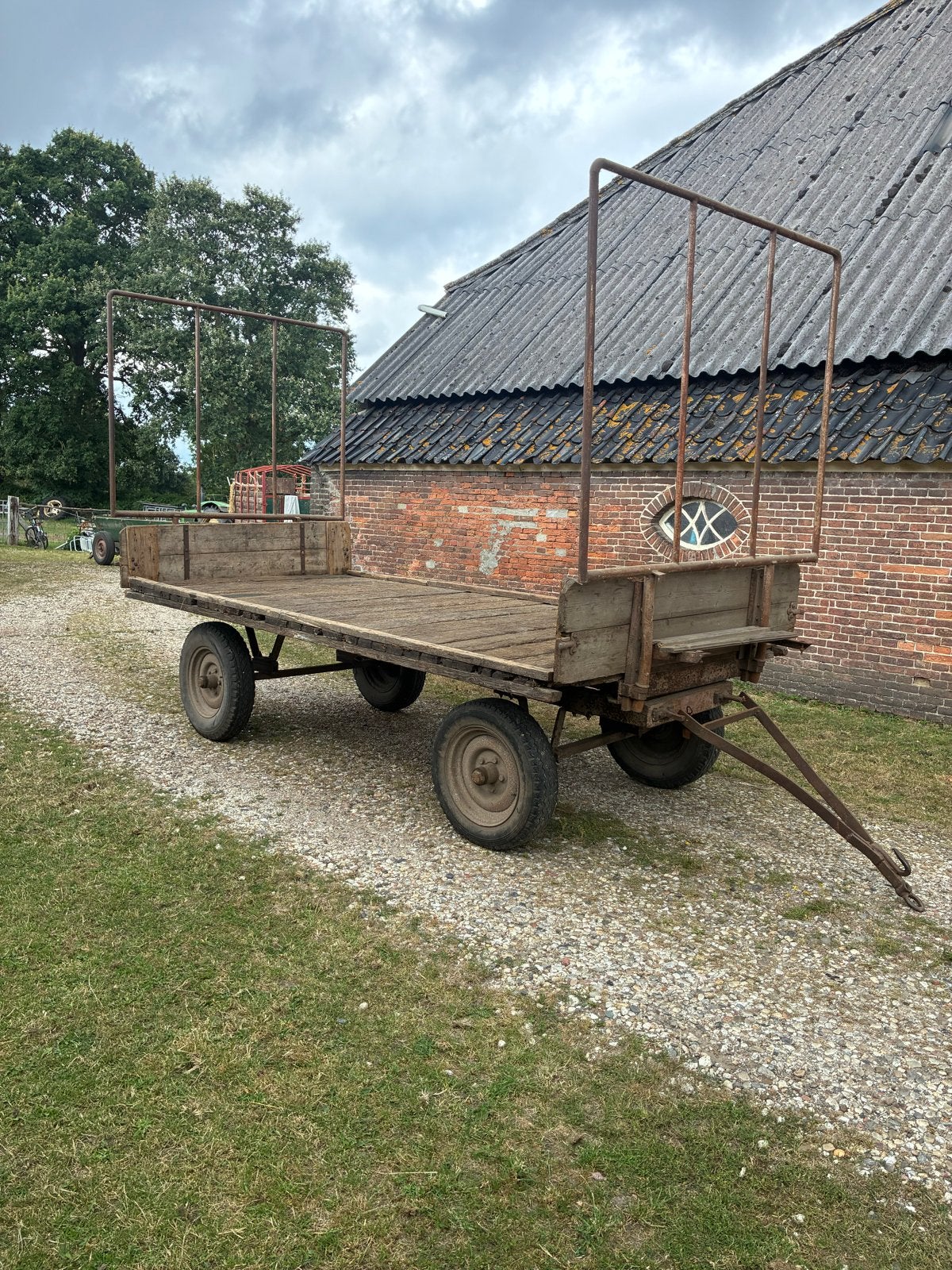 Landbouw aanhanger /  platte wagen hooi wagen, Ophalen