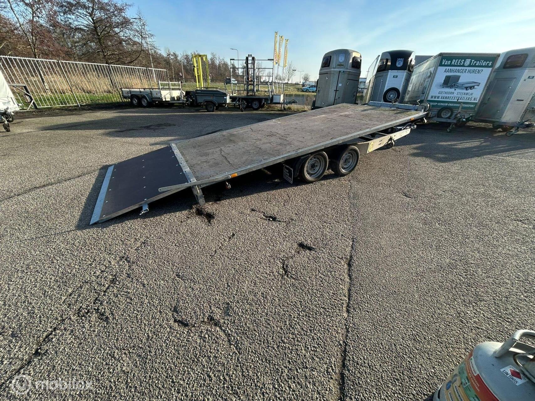 Humbaur 3500 kantelbaar transporter 430x210 met oprijklep, Gebruikt