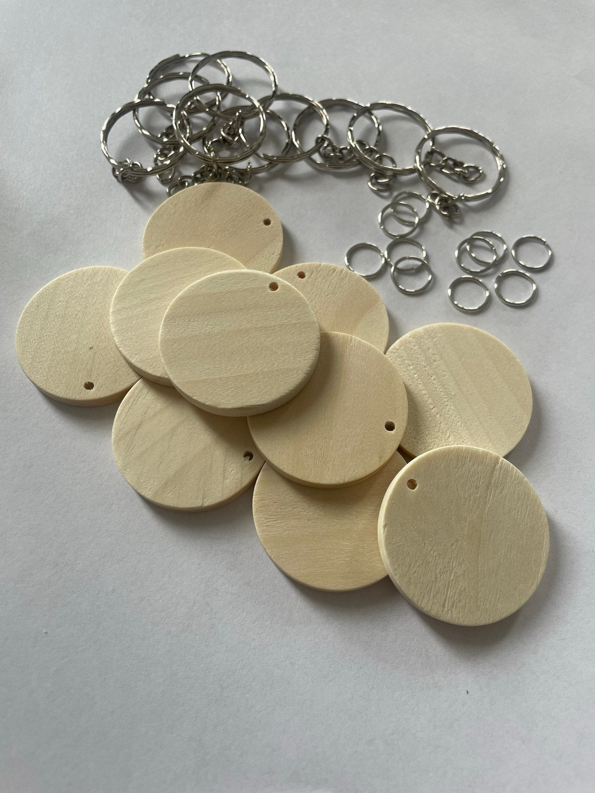 Houten Sleutelhangers DIY set - rondjes, Ophalen of Verzenden, Nieuw, Overige typen