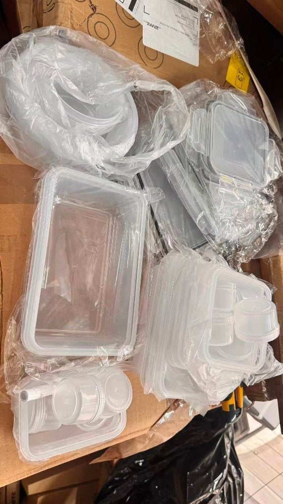 Vershoudbakjes Set Transparant Meerdere Maten, Kunststof, Nieuw, Ophalen of Verzenden, Voorraadpot