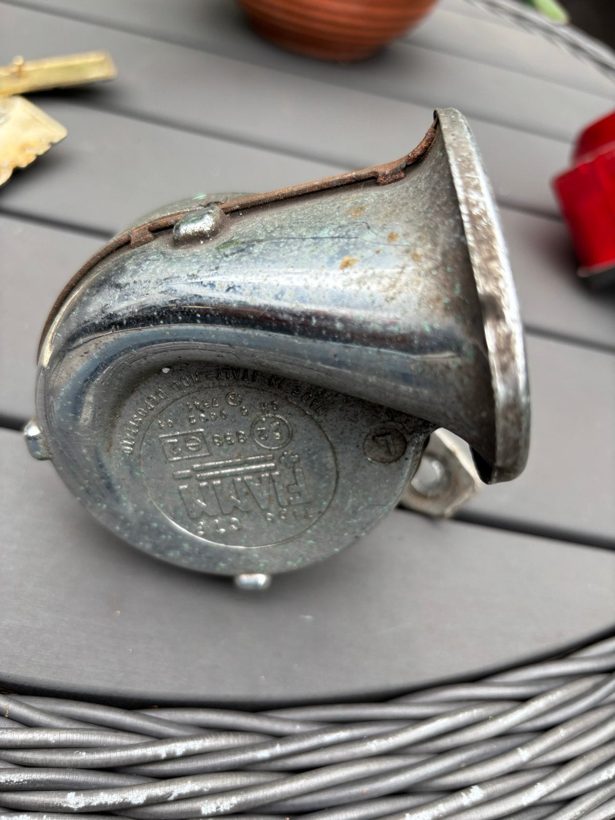 Vintage Fiamm claxon - Gebruikt, Ophalen of Verzenden, Gebruikt