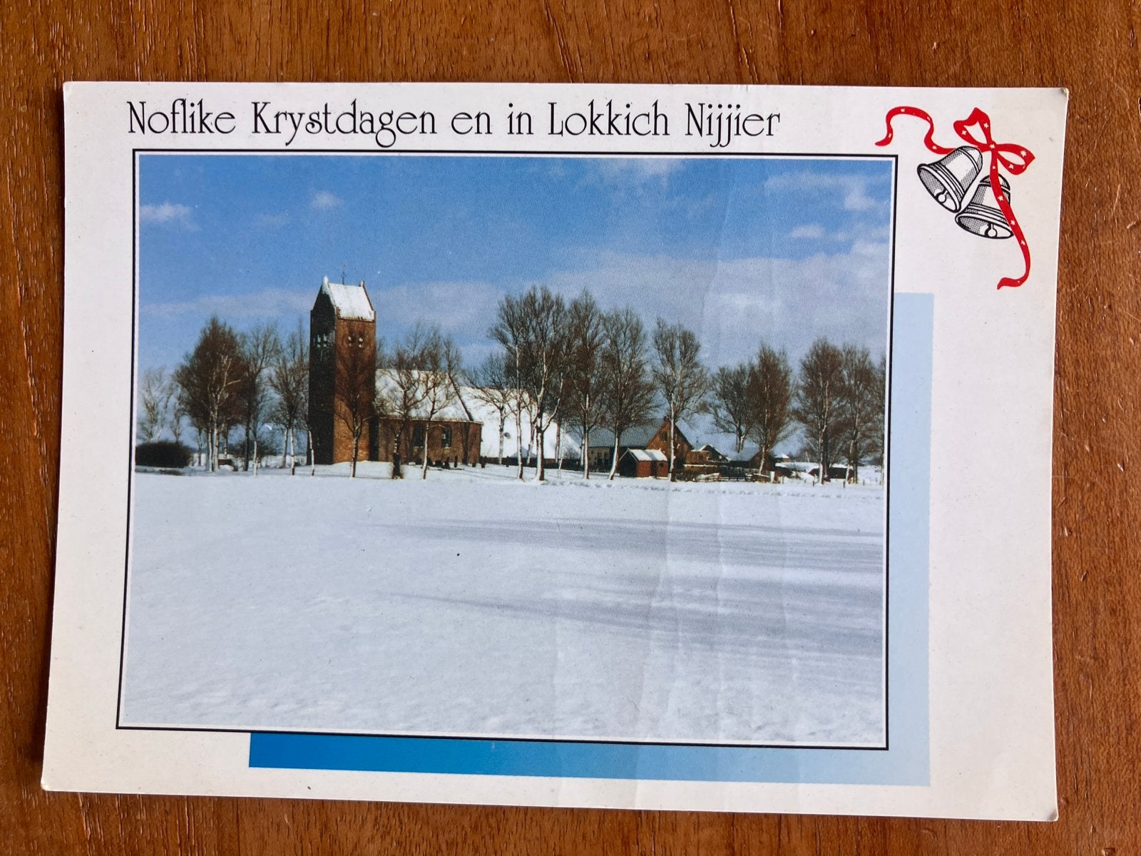 Kerk Westhem. Noflike Krystdagen en in Lokkich Nijjier, Ophalen of Verzenden, 1980 tot heden, Gelopen, Friesland