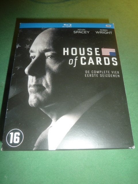 House of cards USA  Seizoen 1, 2, 3 en 4   Blu-ray 16 discs, Engels, Vanaf 16 jaar, Verzenden, Nederlands