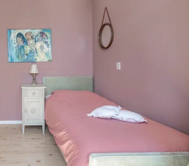 Groen eenpersoons bed inclusief matras wol meidenbed, Huis en Inrichting, Ophalen, Gebruikt, 90 cm, Eenpersoons
