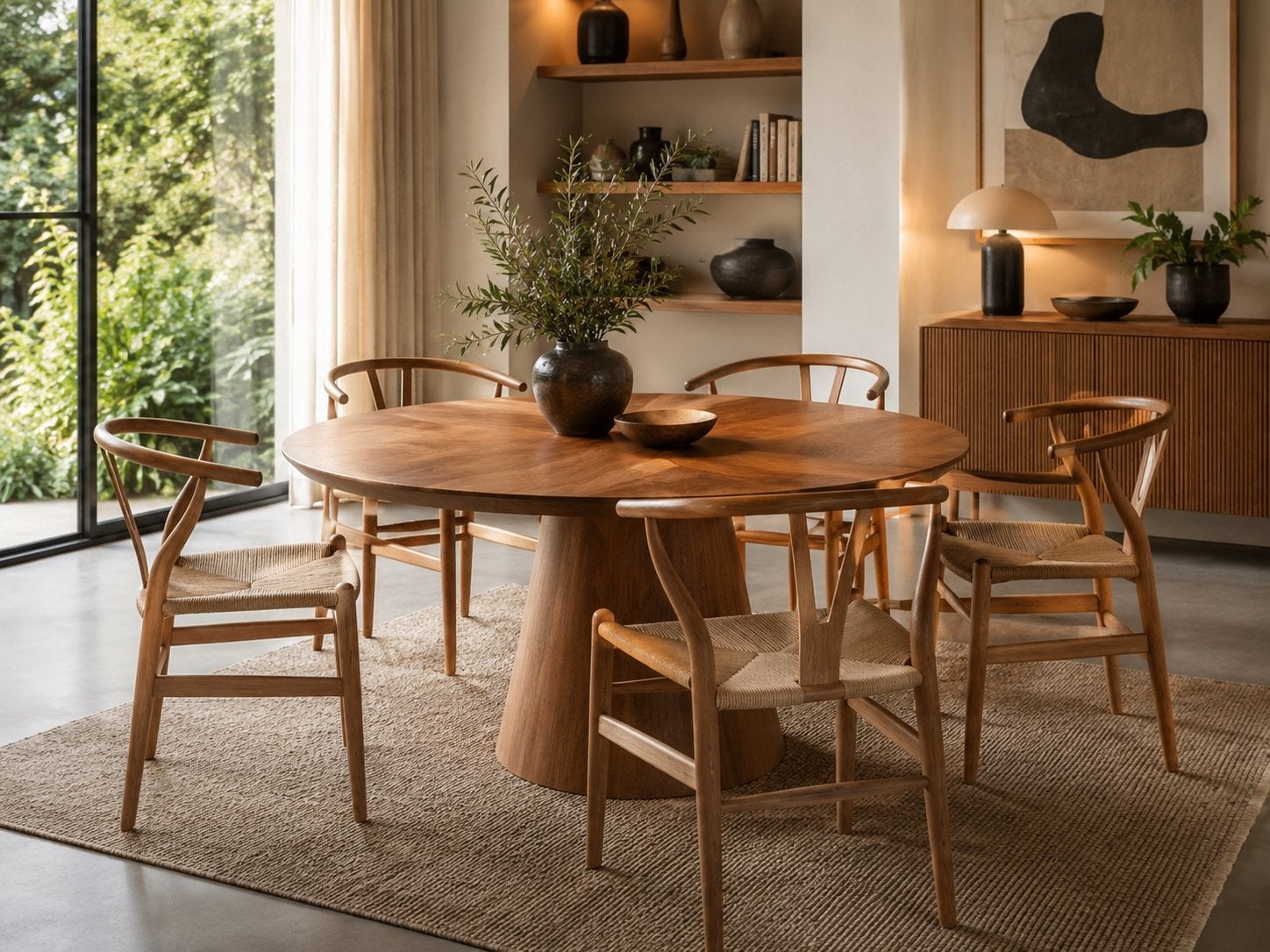 CH24 Wishbone Chair – Hans J. Wegner – papercord vintage, Ophalen, Zo goed als nieuw, Bruin