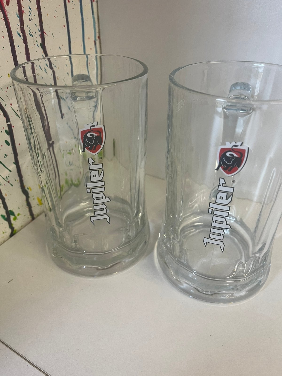 Jupiler bierpullen set van 2 glazen, Ophalen of Verzenden, Nieuw, Pul(len), Jupiler