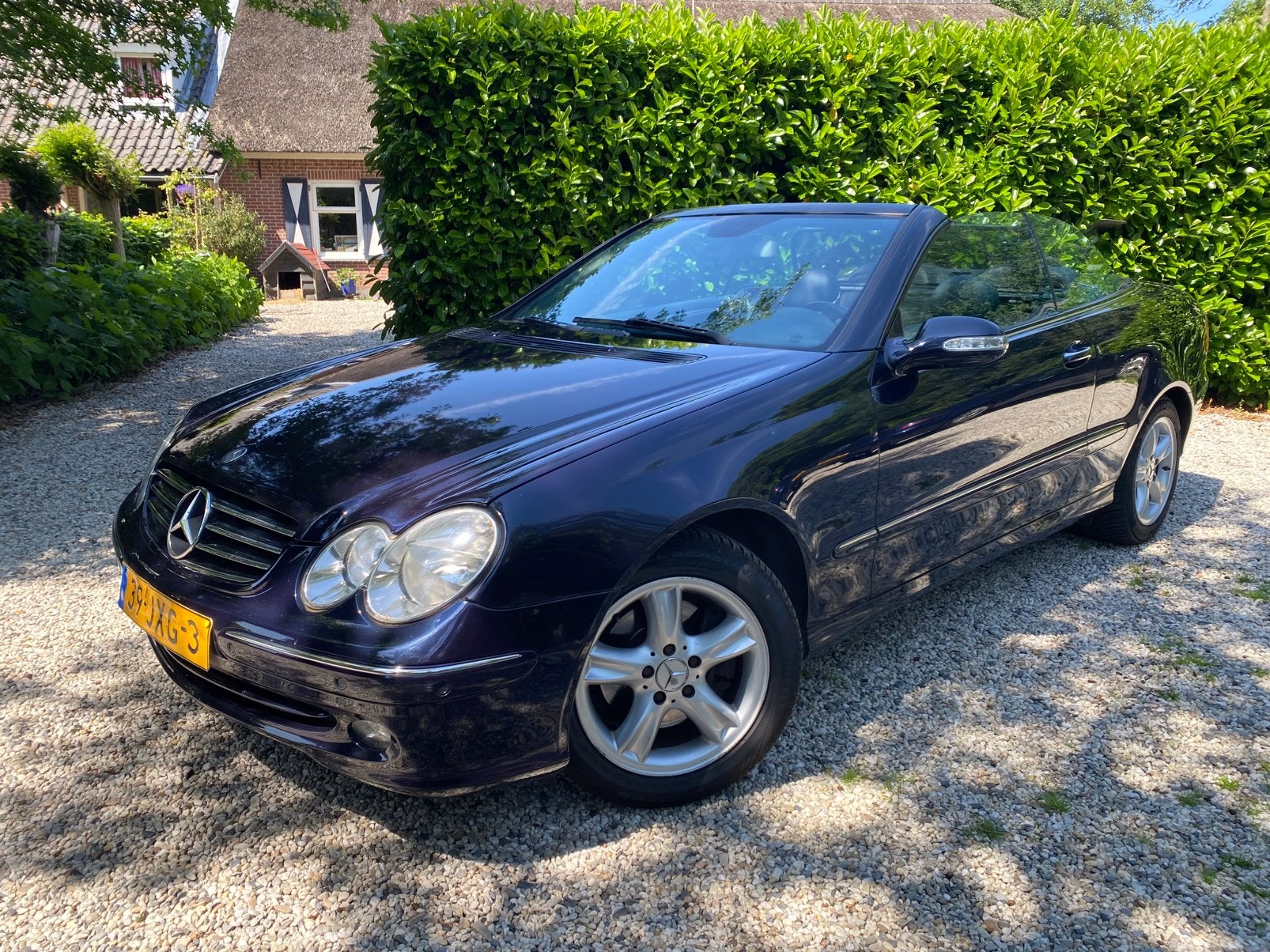 Betrouwbare Mercedes-Benz CLK 3.2 Cabriolet AUT 2003 Blauw, Auto's, Automaat, Achterwielaandrijving, Zwart, Cabriolet