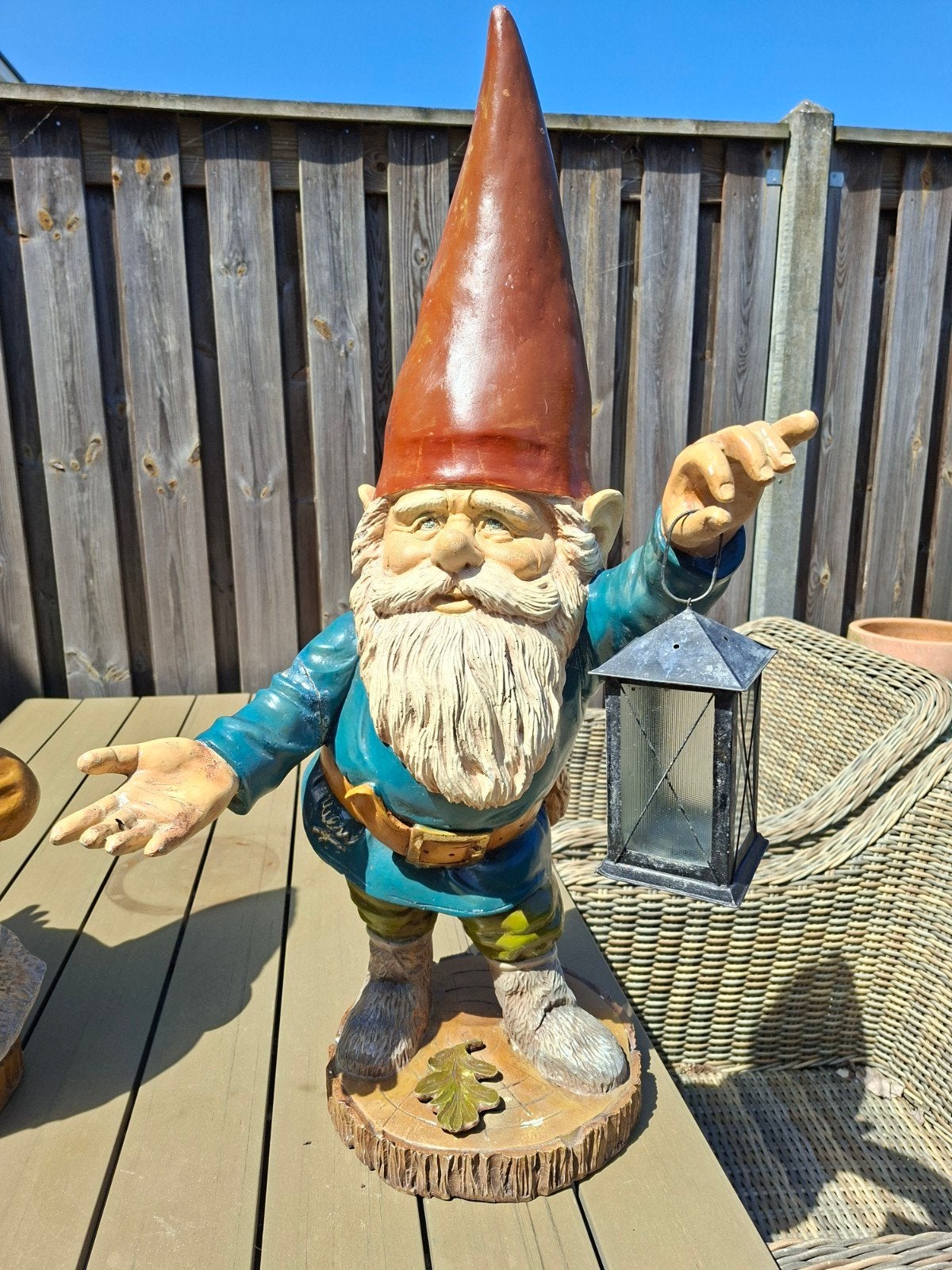 Één stoere Rien Poortvliet kabouter 85cm, Tuin en Terras, Ophalen, Gebruikt, Kunststof, Tuinkabouter