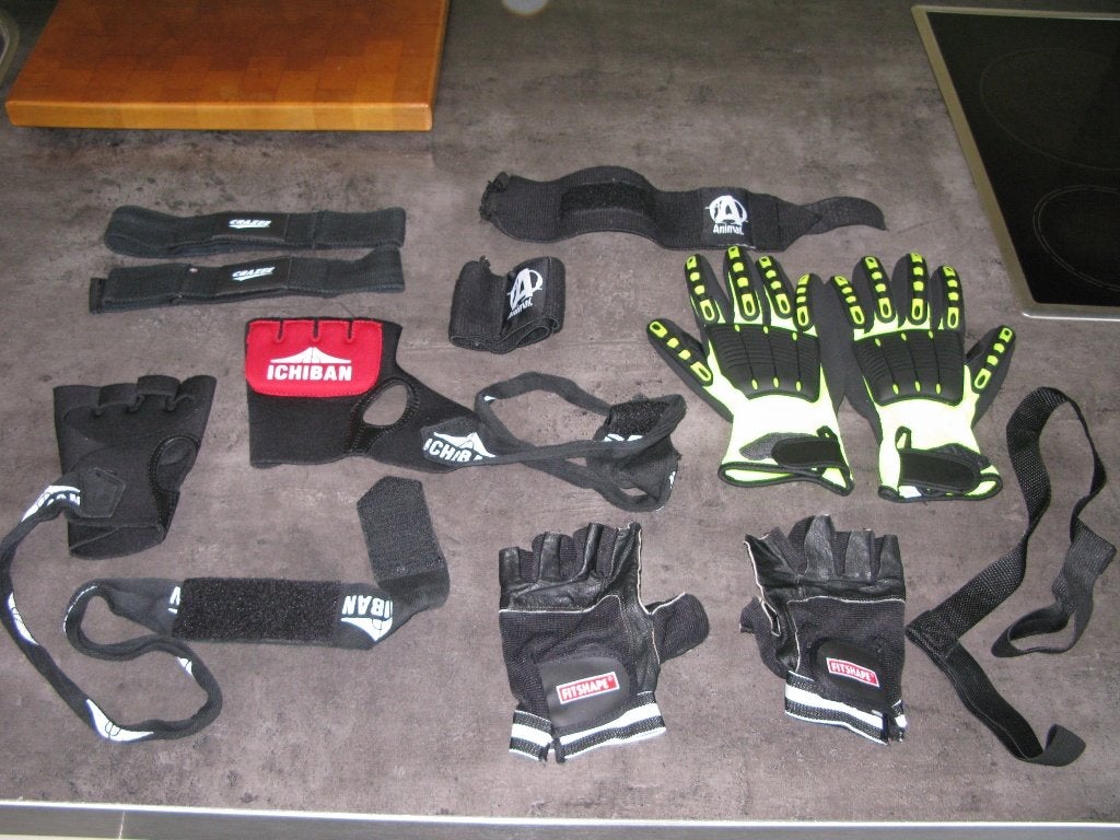 fitness handschoenen, Sport en Fitness, Fitnessmaterialen, Gebruikt, Weerstandband, Ophalen of Verzenden