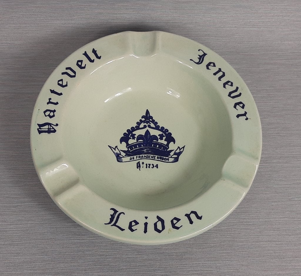 p006-Reclame asbak, Hartevelt jenever Leiden., Verzamelen, Ophalen, Nieuw, Gebruiksvoorwerp
