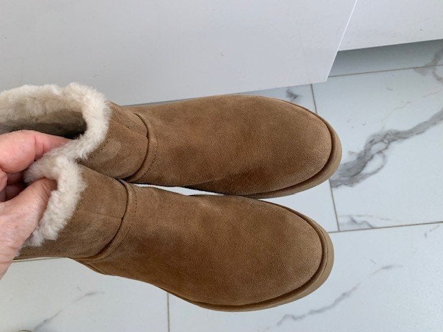 UGG camelkl.enkellaarzen bont voering Mt 38, UGG, Overige kleuren, Verzenden, Lage of Enkellaarzen