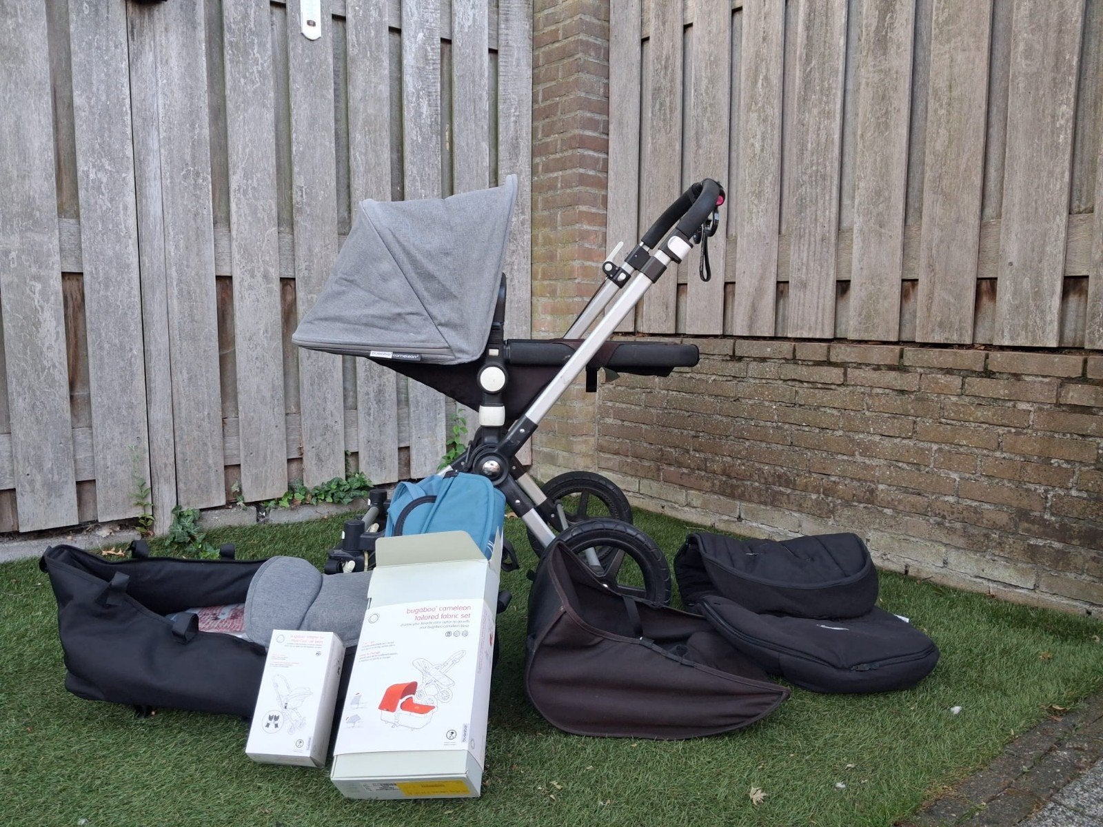 Bugaboo Cameleon 3 grijs. Extra bekleding set petrol., Kinderen en Baby's, Kinderwagens en Combinaties, Ophalen, Gebruikt, Bugaboo