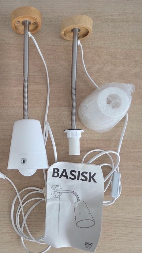 IKEA BÄSISK wandlamp/spot - Steun Malawi!, Huis en Inrichting, Wit, E14 (klein), Zo goed als nieuw, Modern