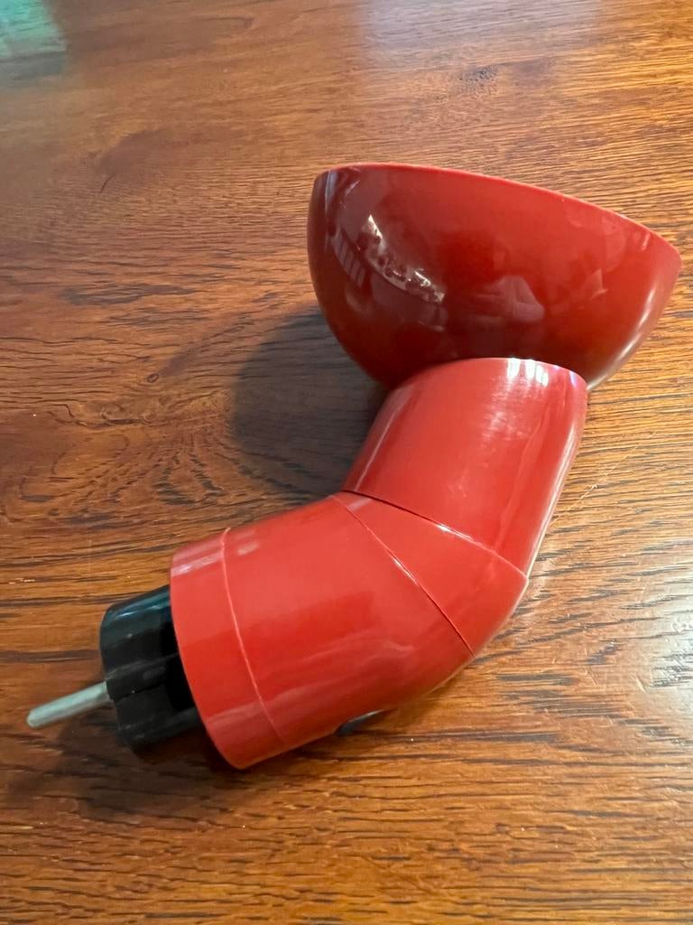 Deense rode stekkerlamp Danska van ontwerper Bendt Hansen, Huis en Inrichting, Ophalen of Verzenden, Zo goed als nieuw