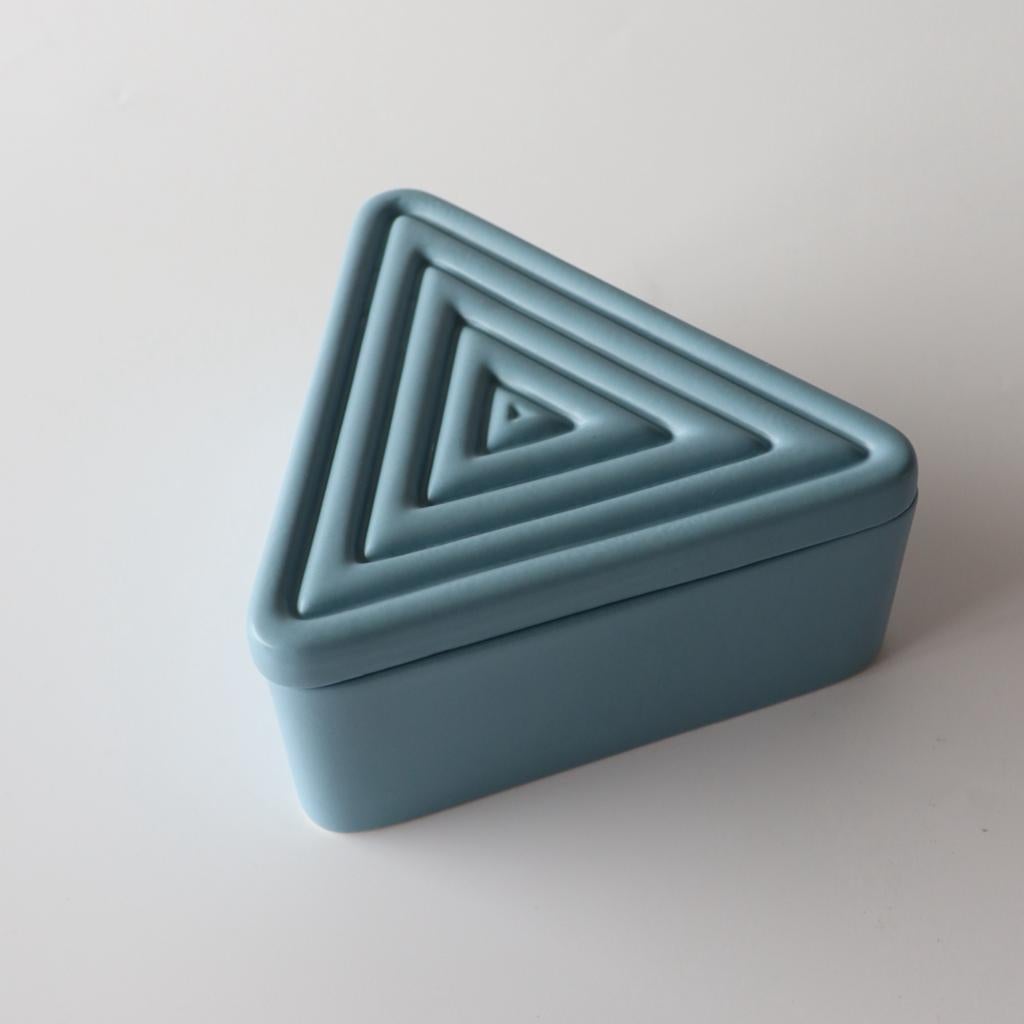 &Klevering triangle opbergdoos keramiek blauw, Blauw, Nieuw, Ophalen of Verzenden, &klevering