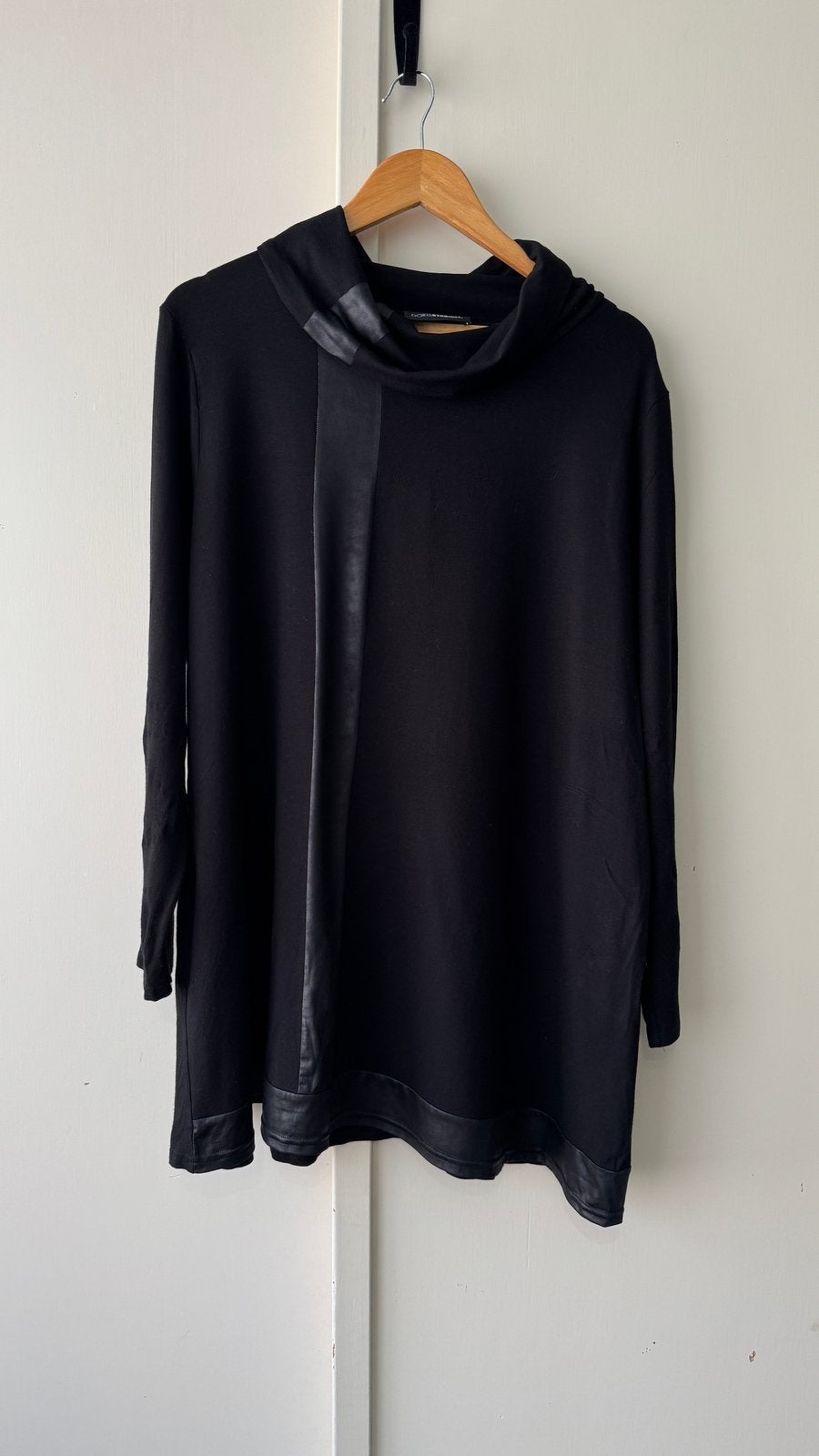 Doris Streich viscose tuniek nepleer lange top zwart maat 46, Maat 46/48 (XL) of groter, Ophalen of Verzenden, Zo goed als nieuw