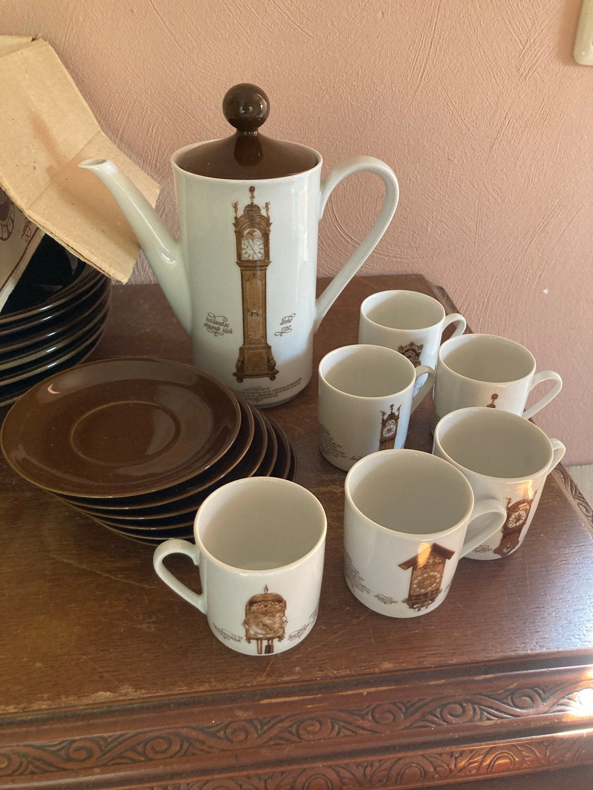 Mitterteich Porzellan Koffieservies met Klokmotieven, Ophalen of Verzenden