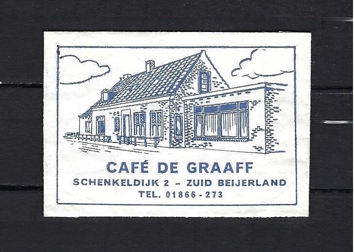 783 Zuid Beijerland cafe DE GRAAF, Ophalen of Verzenden, Nederland
