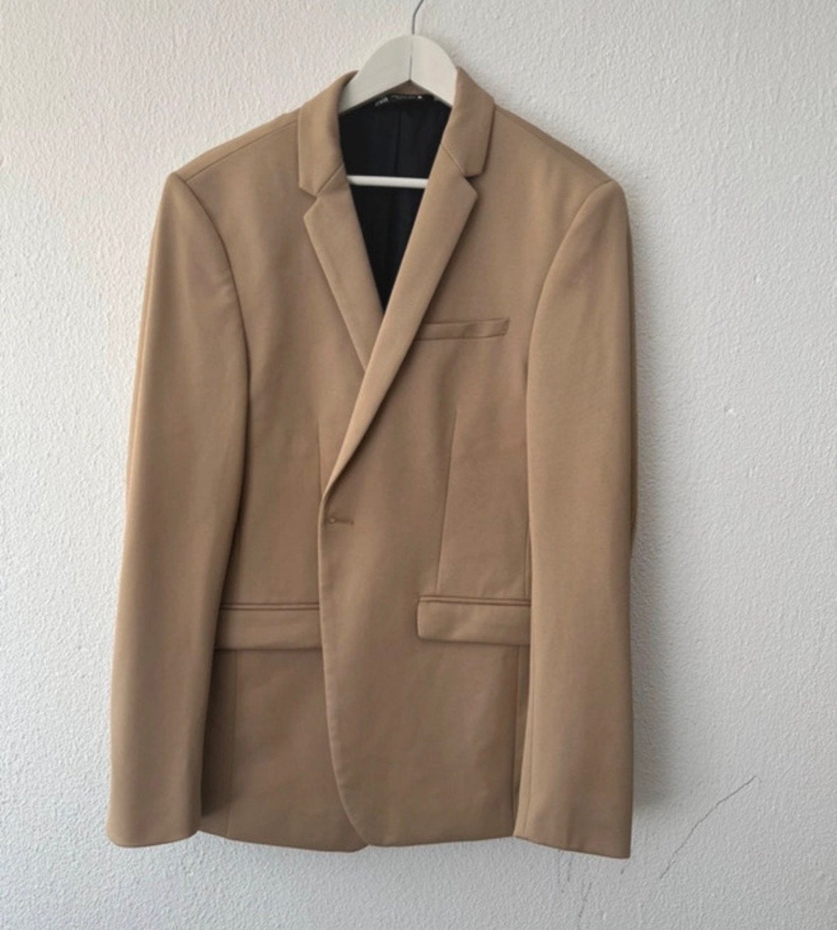 Beige Zara blazer colbert maat 52 nieuwstaat stevige stof, Ophalen of Verzenden, Zo goed als nieuw, Maat 52/54 (L), Beige