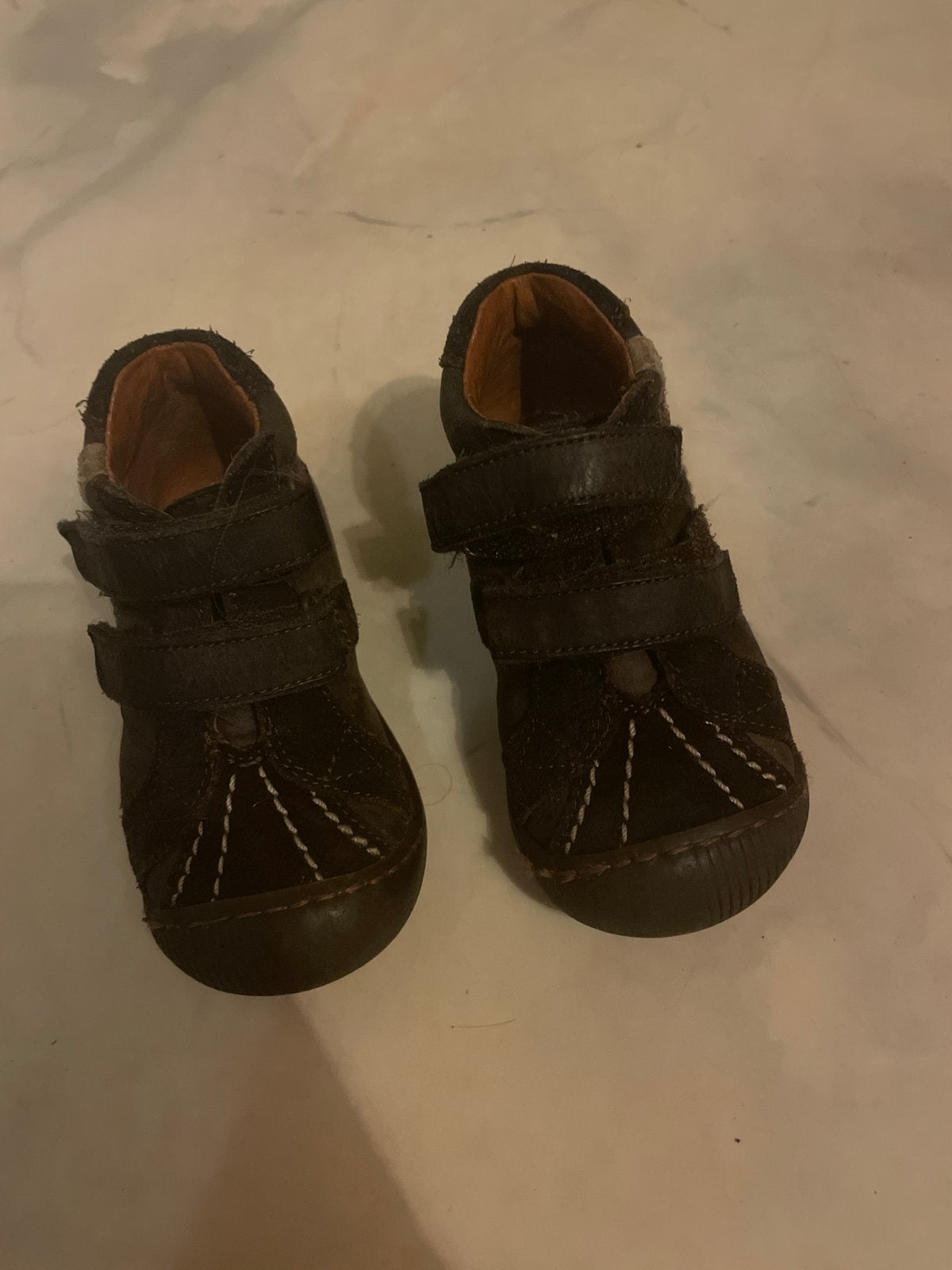 Bruine leren kinderschoenen maat 21, Ophalen, Gebruikt, Jongen of Meisje, Schoenen