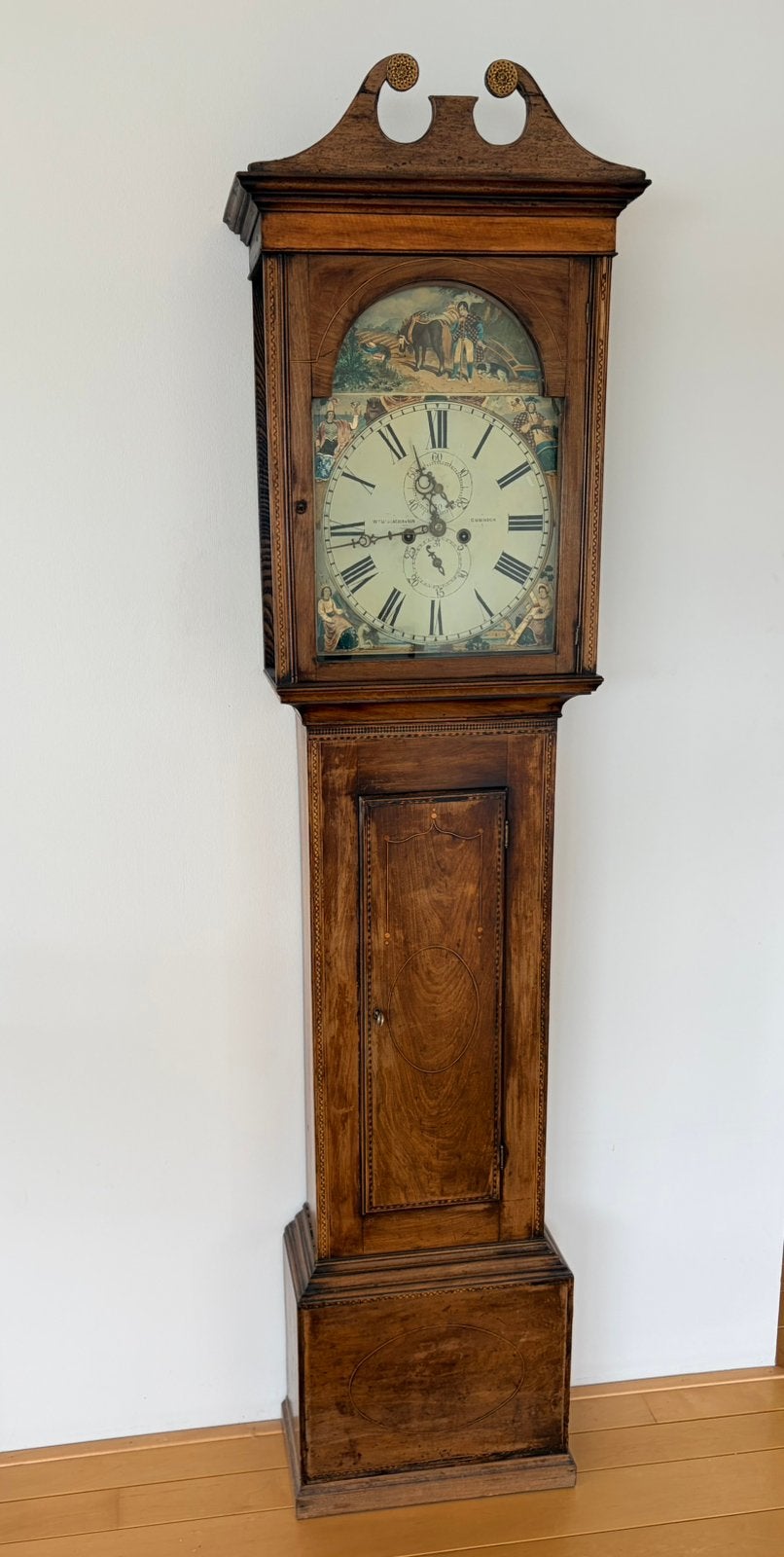 Antieke Schotse staande klok uit 1852, Antiek en Kunst, Ophalen